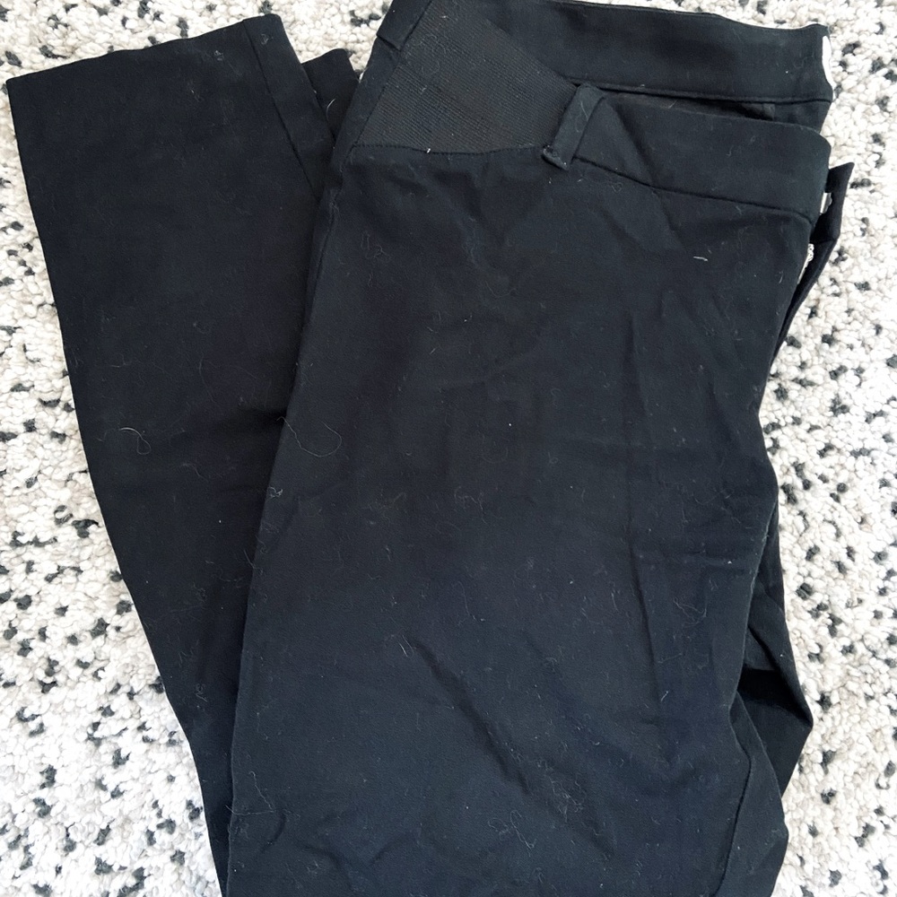 GAP Maternity Cropped Black Work Trousers